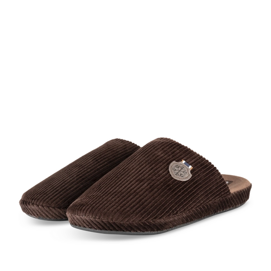 Chaussons Marron Homme motif Uni A enfiler                                                                                                     FREECODER