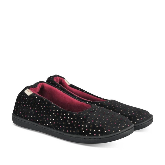 Chaussons NOIR Femme motif Uni A enfiler                                                                                                     DIM