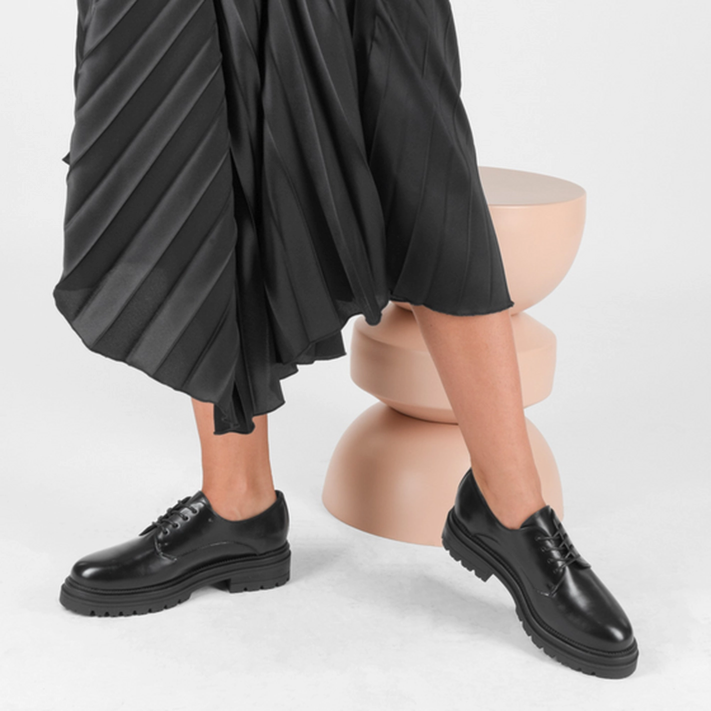 Derbies NOIR Femme motif Uni Lacets                                                                                                     MERRY SCOTT