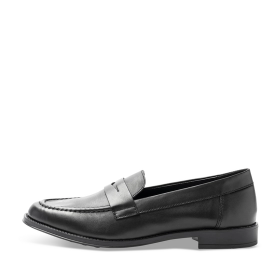 Mocassins NOIR Femme CUIR motif Uni A enfiler                                                                                                     SAN MARINA