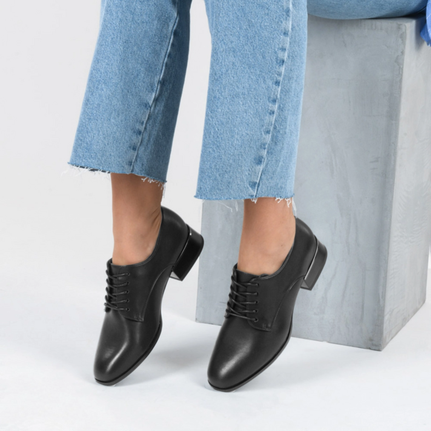 Derbies NOIR Femme motif Uni A enfiler                                                                                                     PHILOV