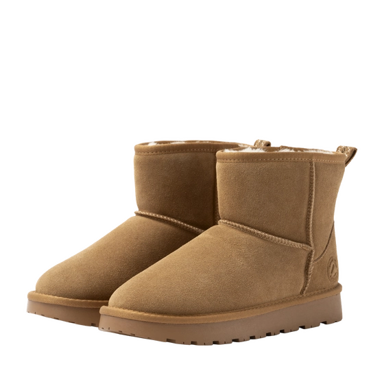 Bottines Cosy Boots COGNAC Femme motif Uni A enfiler                                                                                                     PATAUGAS CUIR