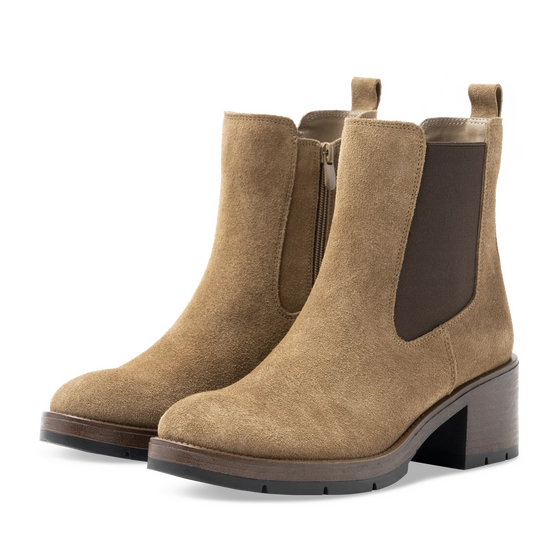 Bottines TAUPE Femme motif Uni A enfiler                                                                                                     PATAUGAS CUIR