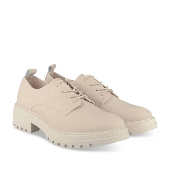 Derbies BEIGE Femme CUIR motif Uni Lacets                                                                                                     SINEQUANONE