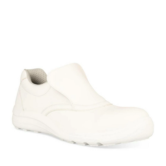 Chaussures de sécurité BLANC Femme CUIR Elastique                                                                                                     FIGHTER