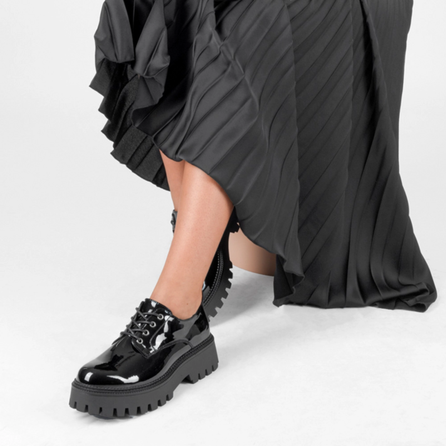 Derbies NOIR Femme motif Vernis Lacets                                                                                                     MERRY SCOTT