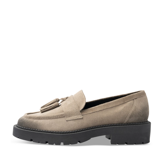 Mocassins TAUPE Femme CUIR motif Uni A enfiler                                                                                                     SAN MARINA