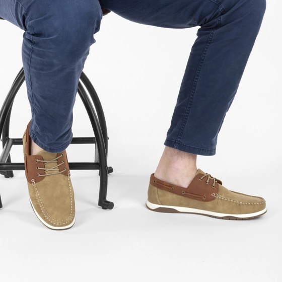 Chaussures bateau BEIGE Homme motif Uni Lacets                                                                                                     CAPE BOARD