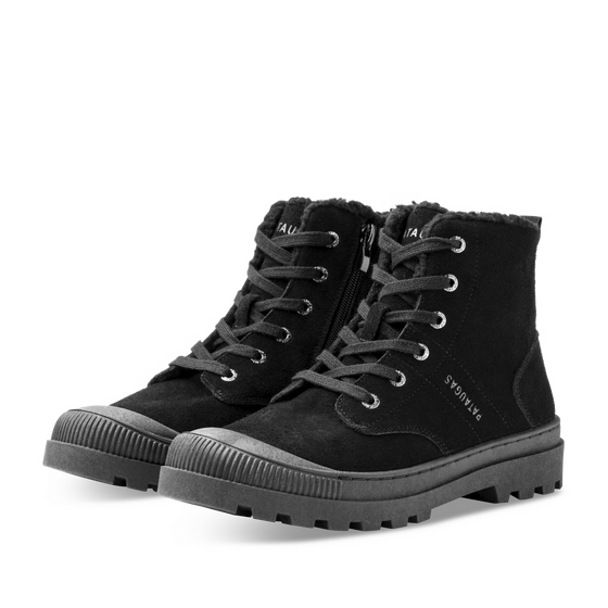 Baskets NOIR Femme motif Uni A enfiler                                                                                                     PATAUGAS CUIR