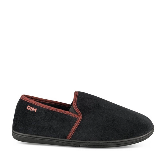 Chaussons NOIR Homme motif Uni A enfiler                                                                                                     DIM