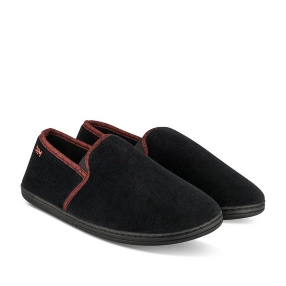 Chaussons NOIR Homme motif Uni A enfiler                                                                                                     DIM