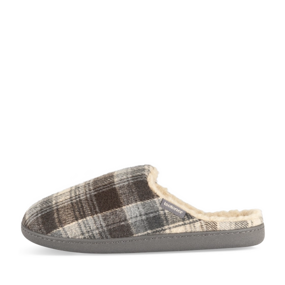 Chaussons GRIS Homme motif Uni A enfiler                                                                                                     ISOTONER