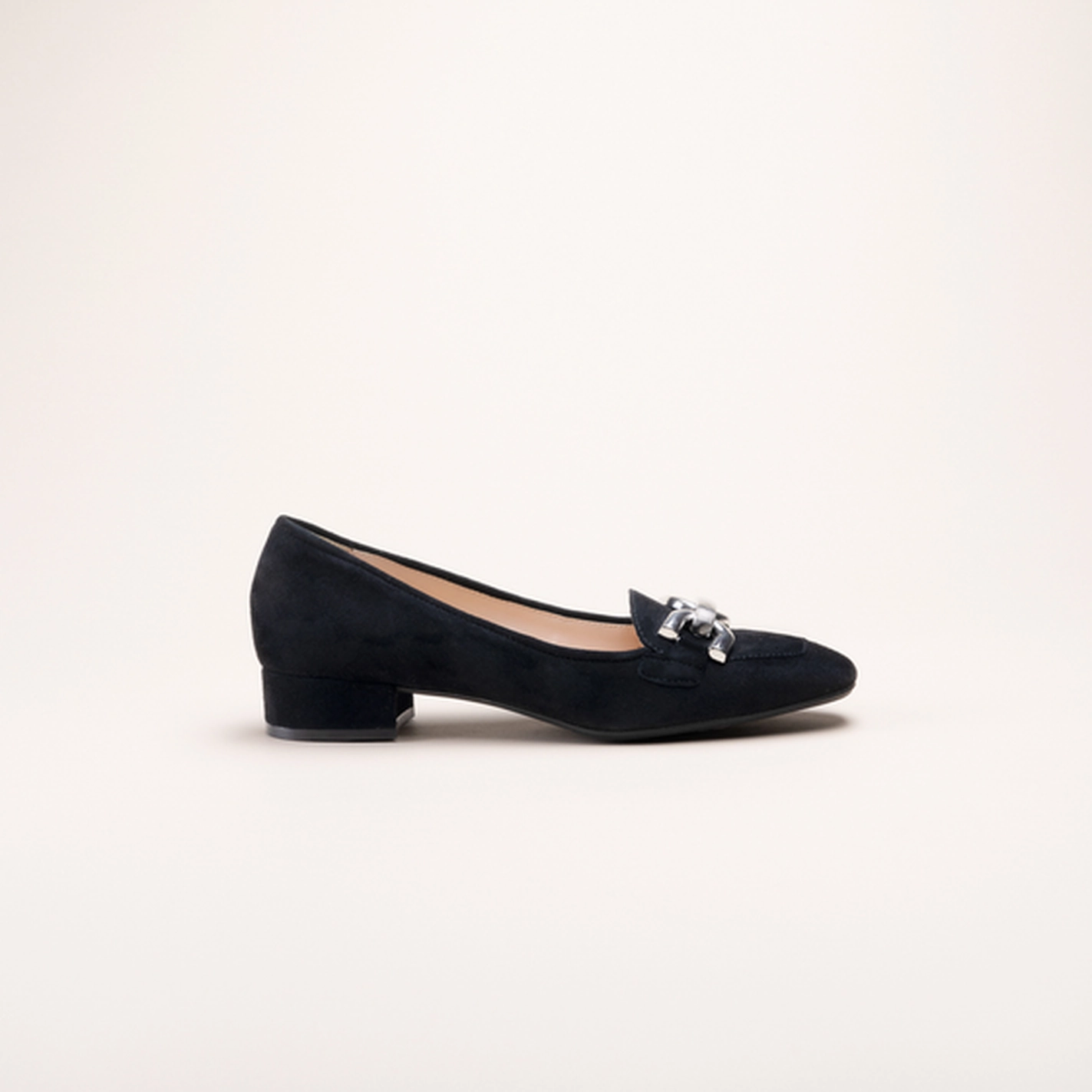 Mocassins NOIR Femme CUIR motif Chaîne A enfiler                                                                                                     SAN MARINA