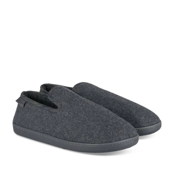 Chaussons GRIS Homme motif Uni A enfiler                                                                                                     ISOTONER