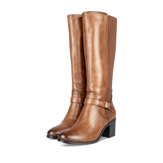 Bottes COGNAC Femme motif Uni Fermeture éclair                                                                                                     SINEQUANONE