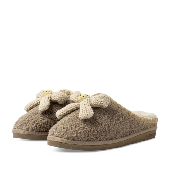 Chaussons TAUPE Femme motif Uni A enfiler                                                                                                     PATAUGAS
