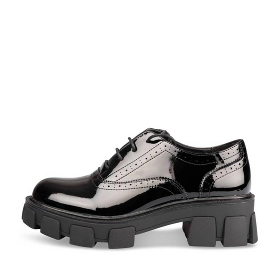 Derbies NOIR Femme motif Vernis Lacets                                                                                                     MyB