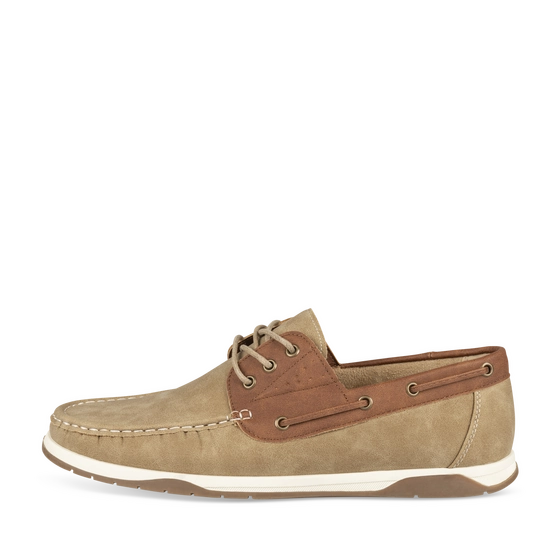 Chaussures bateau BEIGE Homme motif Uni Lacets                                                                                                     CAPE BOARD