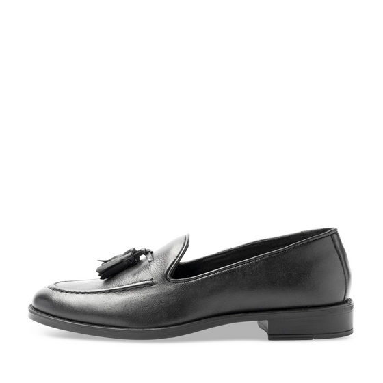 Mocassins NOIR Femme CUIR motif Uni A enfiler                                                                                                     SAN MARINA