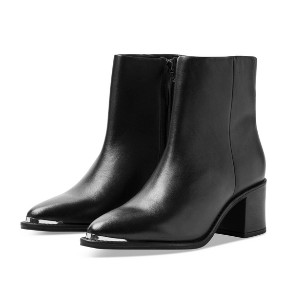 Bottines NOIR Femme CUIR motif Uni Fermeture éclair                                                                                                     SAN MARINA