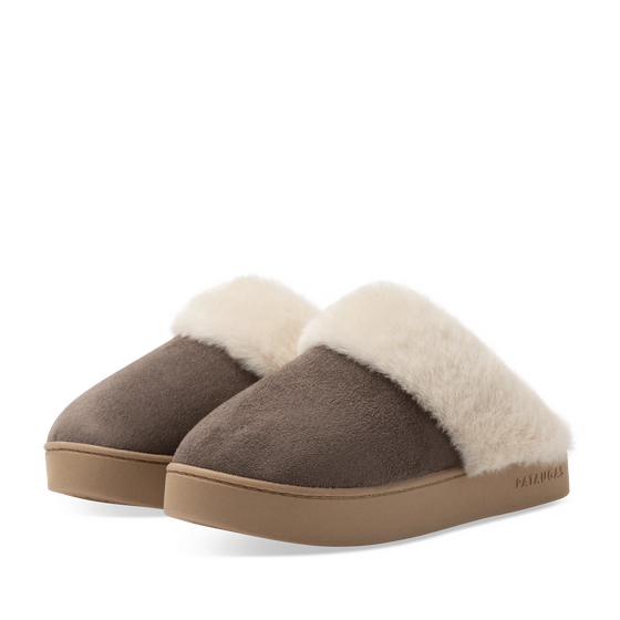 Chaussons TAUPE Femme motif Uni A enfiler                                                                                                     PATAUGAS