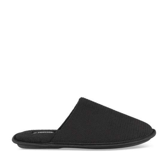 Chaussons NOIR Homme motif Uni A enfiler                                                                                                     FREECODER