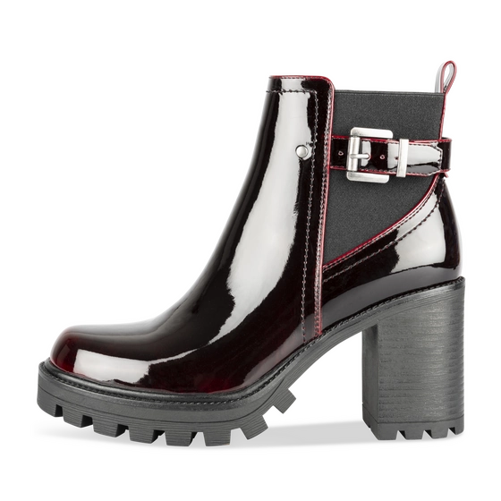 Bottines BORDEAUX Femme motif Vernis Fermeture éclair                                                                                                     MERRY SCOTT
