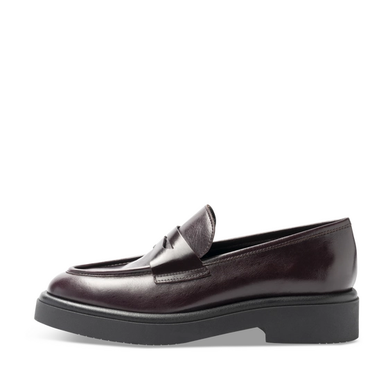 Mocassins BORDEAUX Femme CUIR motif Uni A enfiler                                                                                                     SAN MARINA