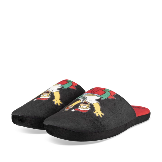Chaussons NOIR Homme motif Uni A enfiler                                                                                                     SIMPSONS