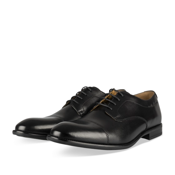 Derbies NOIR Homme CUIR motif Uni Lacets                                                                                                     PIERRE CARDIN