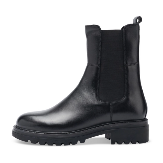 Bottines NOIR Femme CUIR motif Uni A enfiler                                                                                                     SAN MARINA