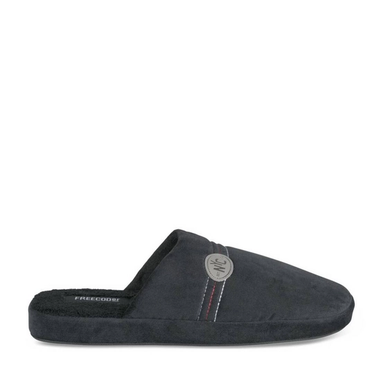 Chaussons NOIR Homme motif Uni A enfiler                                                                                                     FREECODER