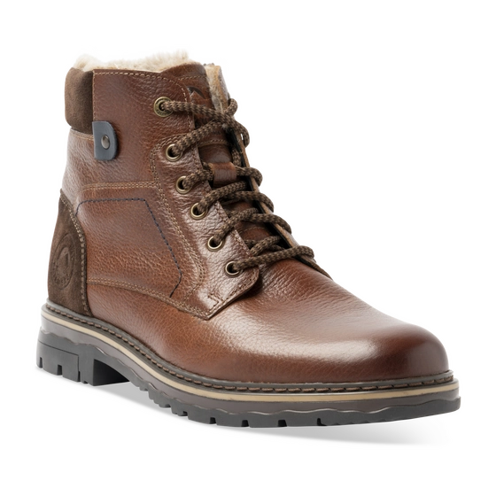 Bottines Marron Homme CUIR motif Uni Lacets + Fermeture éclair                                                                                                     PATAUGAS CUIR