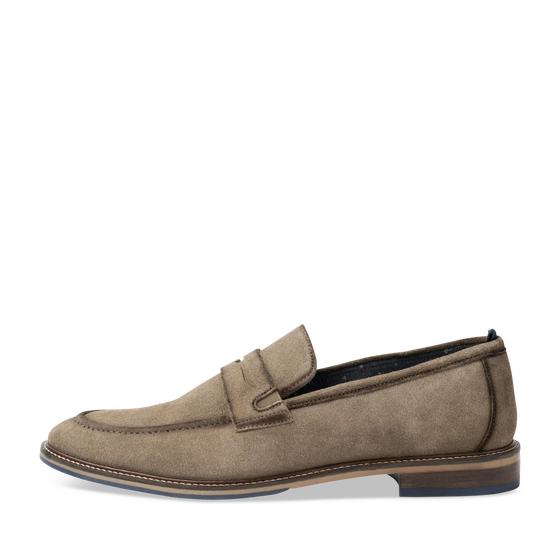 Mocassins TAUPE Homme CUIR motif Uni A enfiler                                                                                                     SAN MARINA