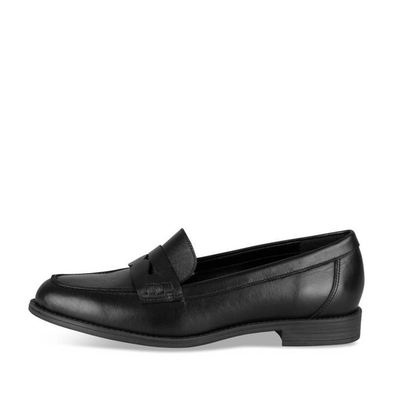 Mocassins NOIR Femme CUIR motif Uni A enfiler                                                                                                     MEGIS ELEGANT