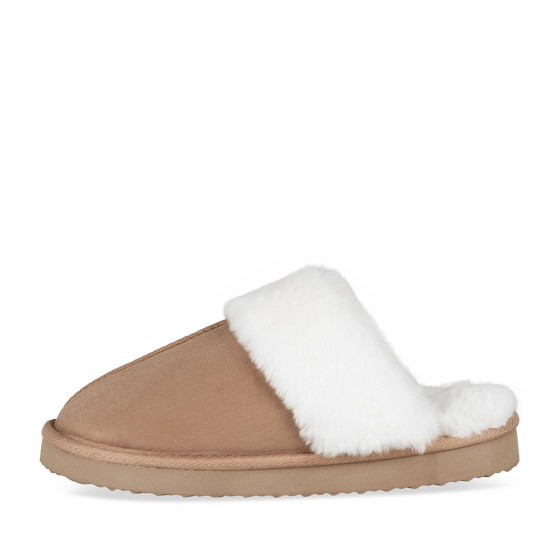 Chaussons TAUPE Femme motif Uni A enfiler                                                                                                     MERRY SCOTT