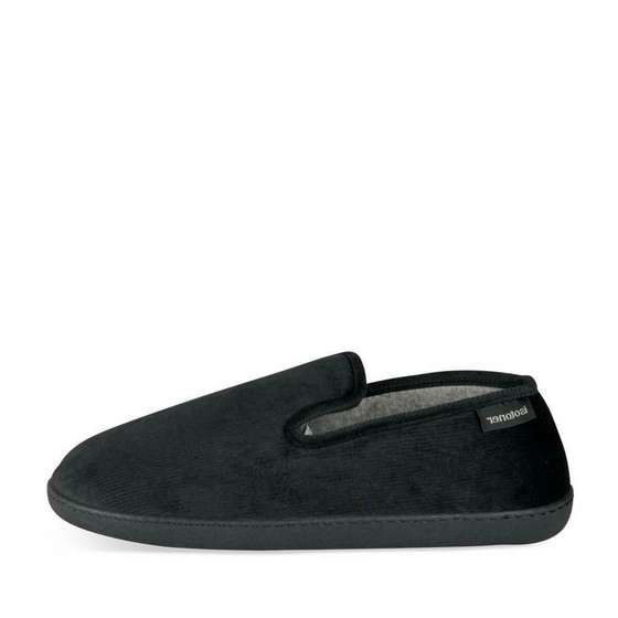 Chaussons NOIR Homme motif Uni A enfiler                                                                                                     ISOTONER