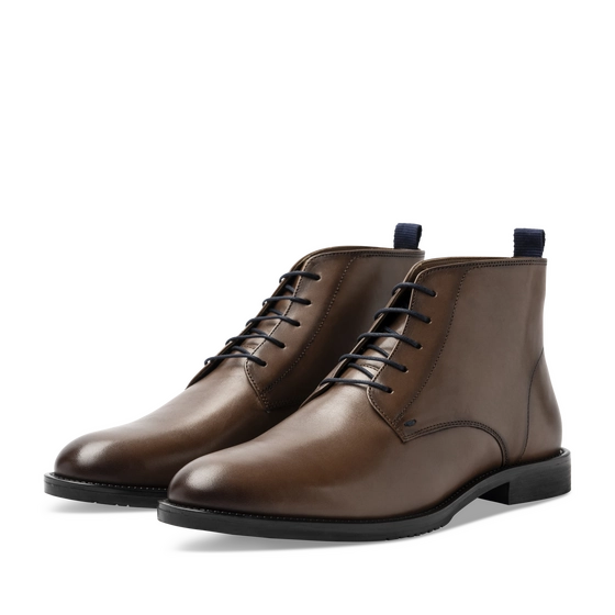 Bottines Marron Homme CUIR motif Uni Lacets                                                                                                     SAN MARINA