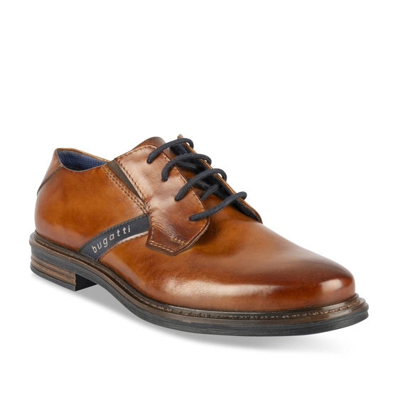 Derbies COGNAC Homme CUIR motif Uni Lacets                                                                                                     BUGATTI
