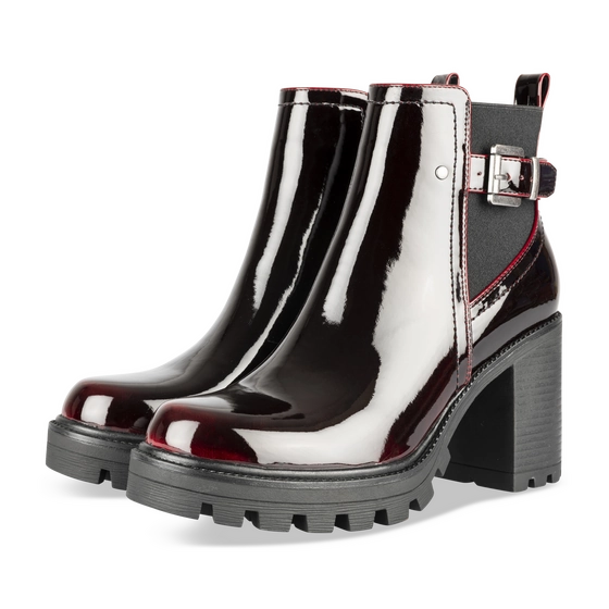 Bottines BORDEAUX Femme motif Vernis Fermeture éclair                                                                                                     MERRY SCOTT