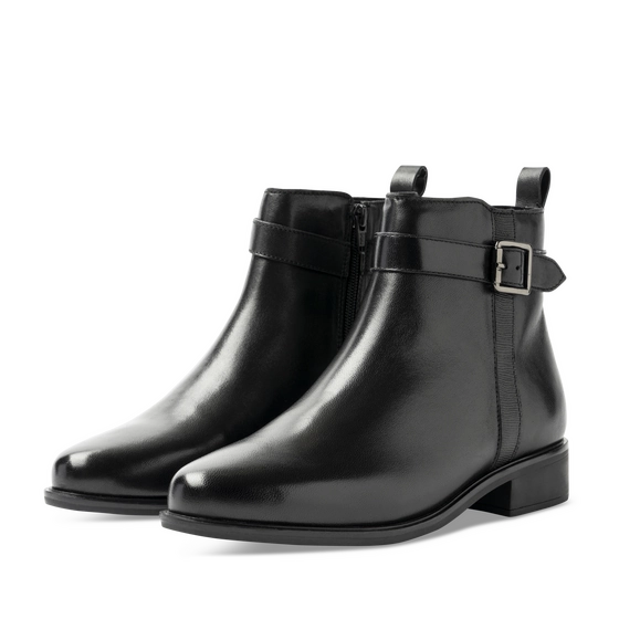 Bottines NOIR Femme CUIR motif Uni Fermeture éclair                                                                                                     SAN MARINA