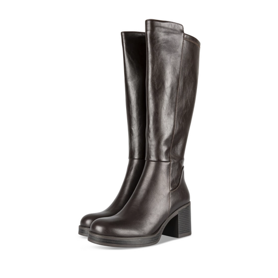 Bottes Marron Femme motif Uni A enfiler                                                                                                     MERRY SCOTT