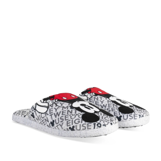 Chaussons GRIS Homme motif Multicolore A enfiler                                                                                                     MICKEY