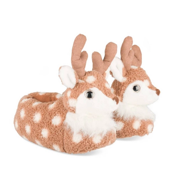 Chaussons peluche renne MARRON MERRY SCOTT                                                                                                     MERRY SCOTT