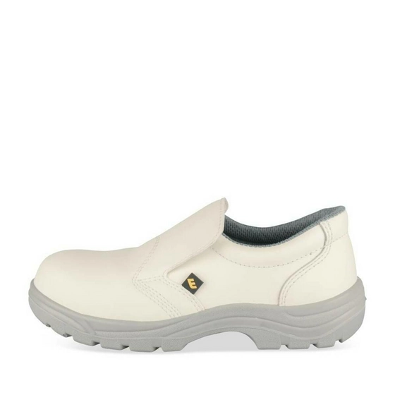 Chaussures de sécurité BLANC Femme CUIR motif Uni A enfiler                                                                                                     SAFETY JOGGER