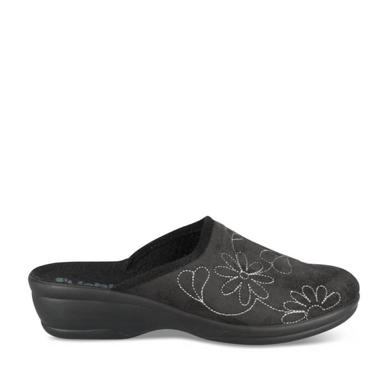 Chaussons NOIR Femme motif Uni A enfiler                                                                                                     INBLU