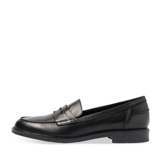 Mocassins NOIR Femme CUIR motif Uni A enfiler                                                                                                     SAN MARINA