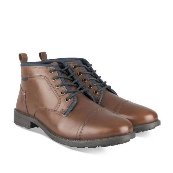 Bottines Marron Homme CUIR motif Uni A enfiler                                                                                                     MATTEO ROSSI