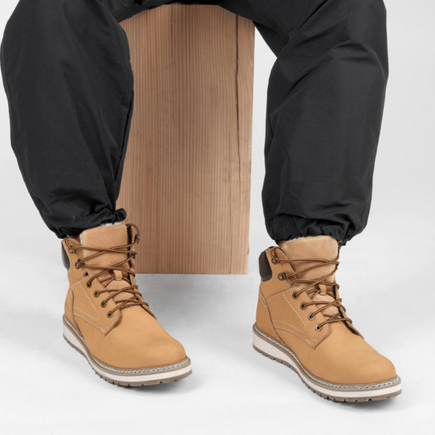 Bottines Marron Homme CUIR motif Uni Lacets                                                                                                     CAPE MOUNTAIN