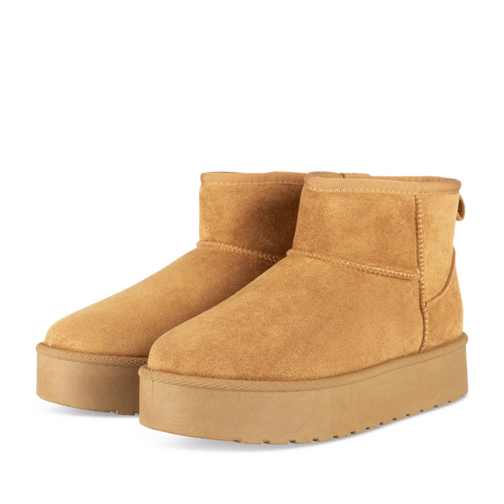 Bottines Cosy Boots COGNAC Femme motif Uni A enfiler                                                                                                     MERRY SCOTT